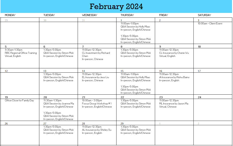 A calendar with text on it
Description automatically generated